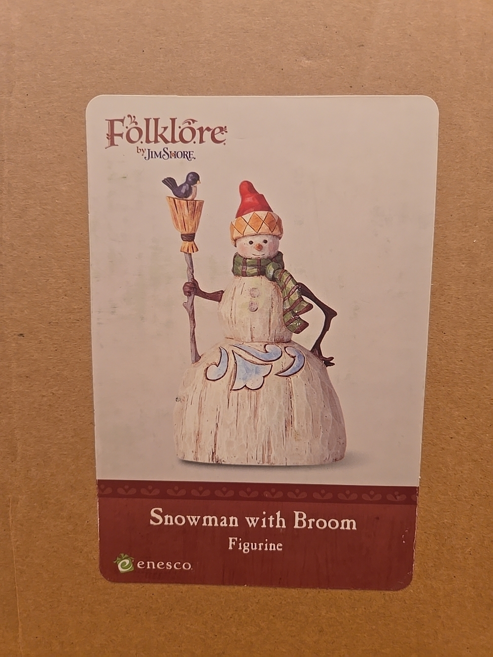 Jim Shore Folklore Collection "Snowman with Broom" Figurine ORIGINAL BOX - Picture 8 of 10